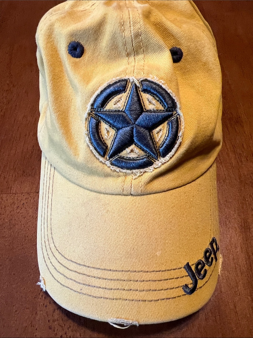 Jeep Yellow Cap with Navy Star Patch